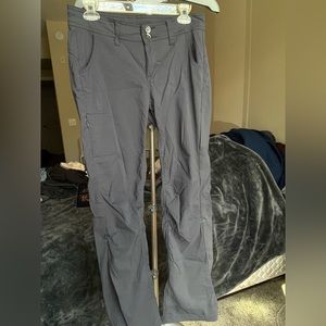 Prana gray pants, stretchy and comfortable material